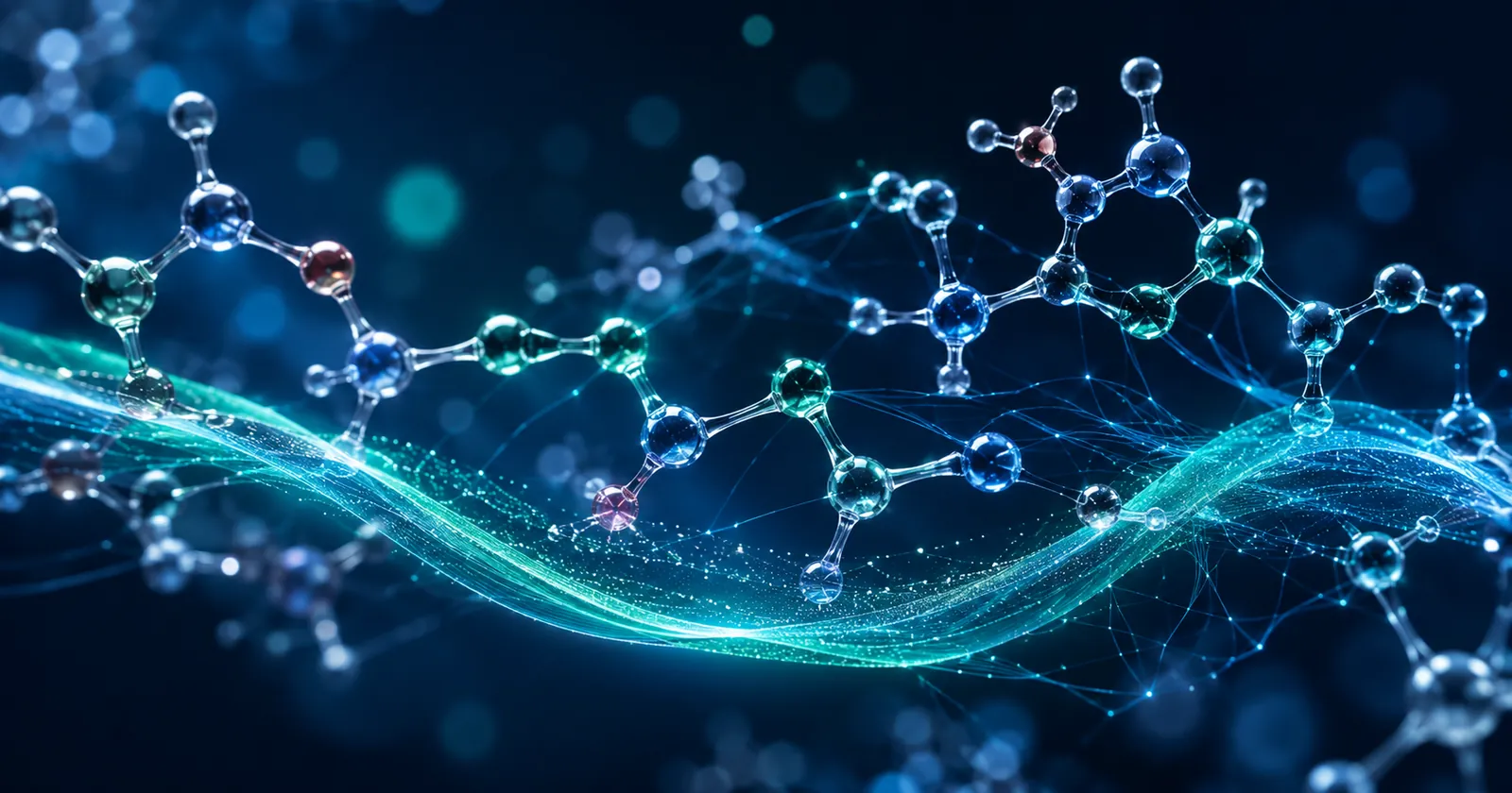 Amino-acid molecular structures and a glucose curve — the unseen protein signal GluMind models